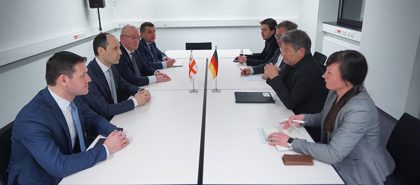 Levan Davitashvili Met with Vice Chancellor of Germany, Federal Minister for Economic Affairs and Climate Action, Robert Habeck -- 7.03.2023